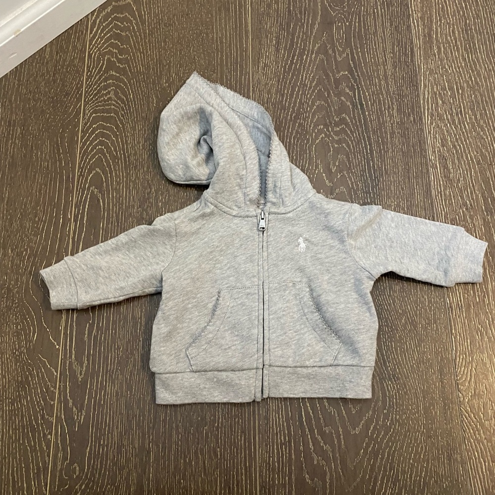 Ralph Lauren Light Gray Kids Hoodie